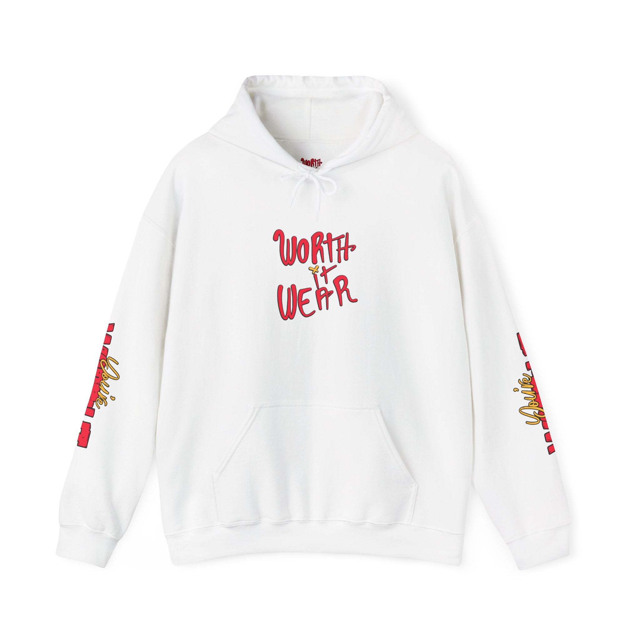 Flame & Rose Unisex Hoodie - Worth It Sweatshirt, Cozy Fashion, Streetwear, Gift for Him/Her, Casual Style