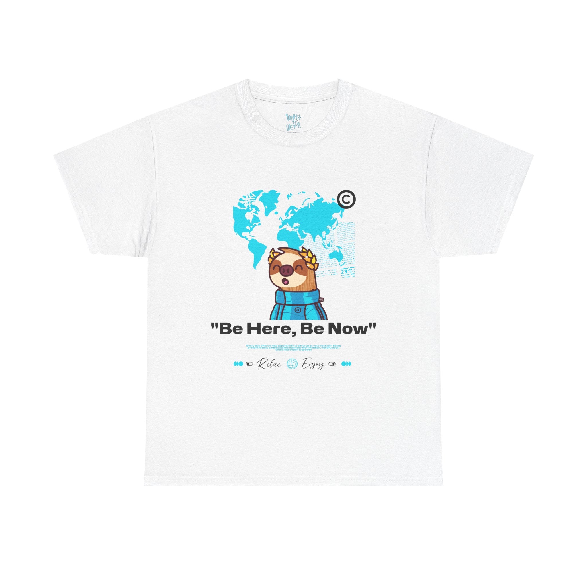 Be Here, Be Now Pug Graphic Tee — Worth It Wear Inspirational T‑Shirt