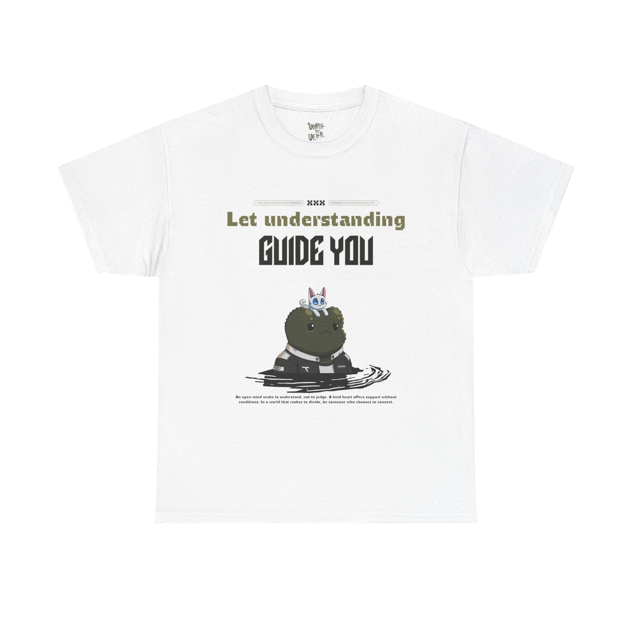 Let Understanding Guide You T‑Shirt — Cute Frog & Cat Graphic Tee
